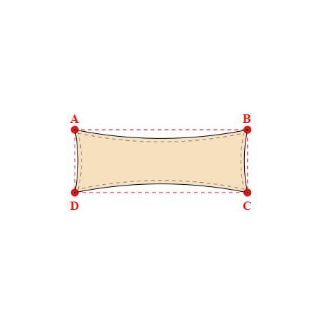 Voile d'ombrage rectangle en Soltis Lounge 96 Vanille 96-8861 - 3,30x1,20m