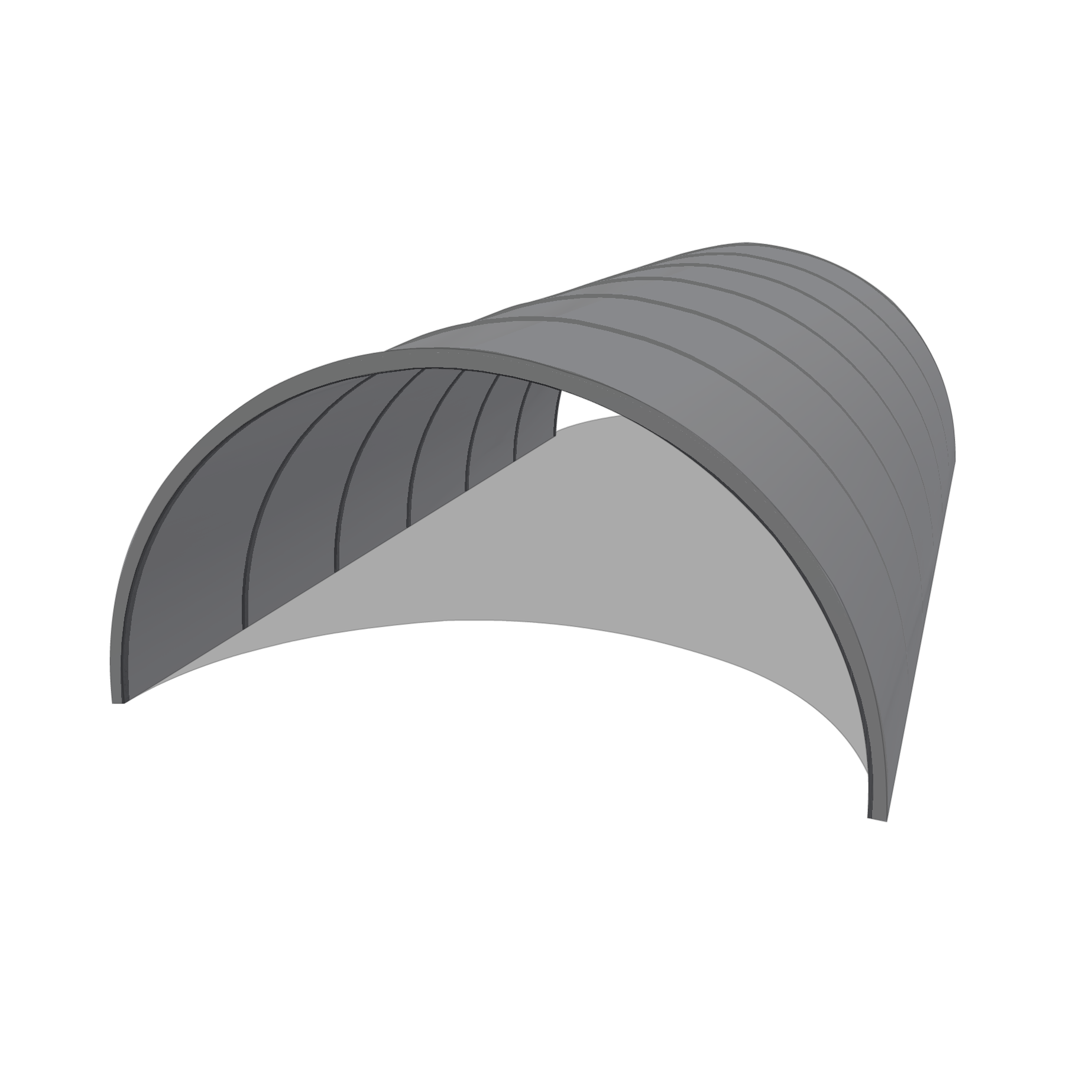 Bâche pour tunnel 15x15m en AGRI 720 BC Gris/blanc