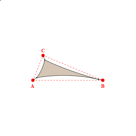 Voile d'ombrage triangle en Soltis Perform 92 Beige Sablé 92-2135 - 4,15x3,83x1,31m