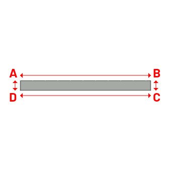 Bâche plate rectangle sur mesure en Membrane PVC 670gr/m² Gris clair RAL 7038 - 9.00x0.70m