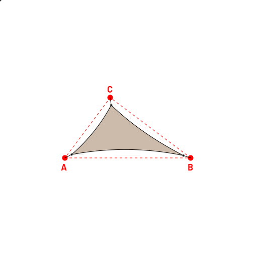 Voile d'ombrage triangle en Soltis Lounge 96 Sandy beige 96-2135 - 4,44x3,50x2,51m