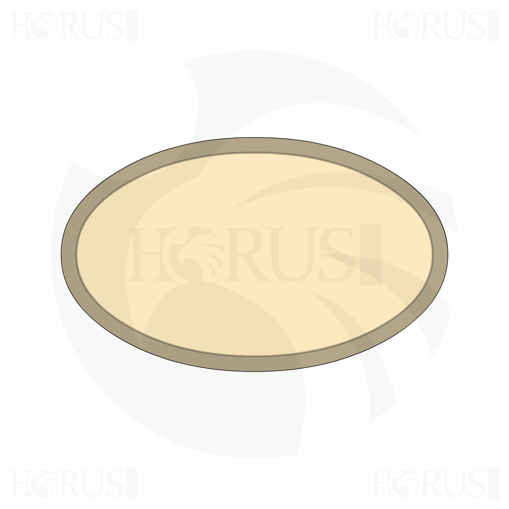 Bâche plate ovale en Membrane PVC 670gr/m² - Etanche Beige ral 1015 d'une dimension de 3.3000000000000003x2.96m