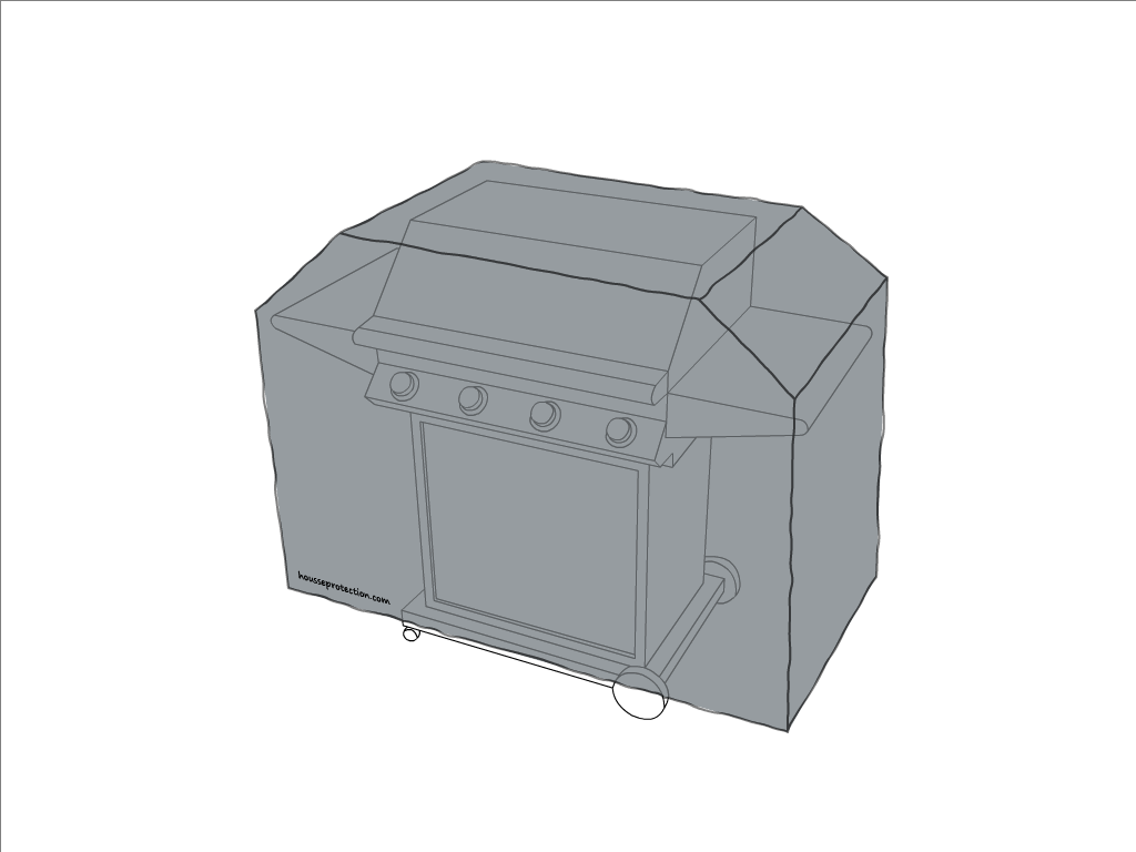 Housse de barbecue   en POLY420 Gris