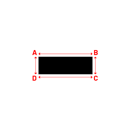 Bâche Rectangle en Protect 670 : La référence en matière de protection étanche Noir RAL 9005 - 1.85x0.60m