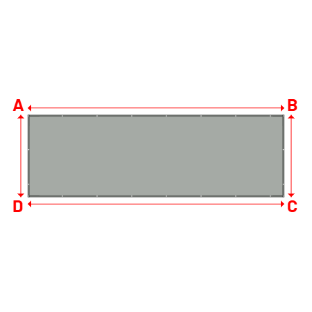 Bâche Rectangle en Protect 670 : La référence en matière de protection étanche Gris clair RAL 7038 - 6.40x2.05m