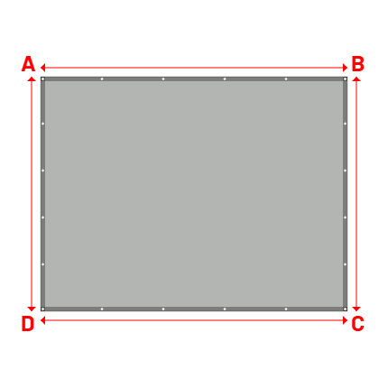 Bâche Rectangle en MaxiProtect 900 : Protection & grammage renforcé Gris agate RAL 7038 - 3.40x2.60m