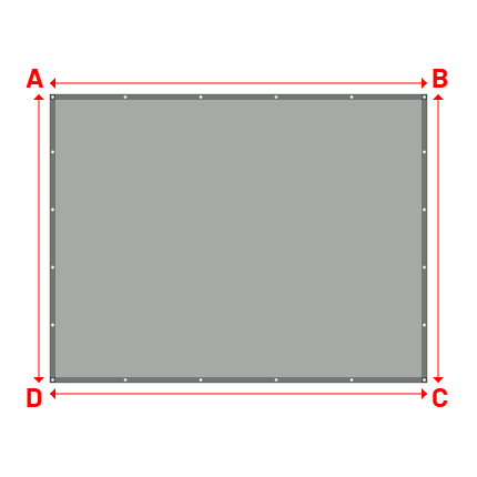 Bâche Rectangle en Protect 670 : La référence en matière de protection étanche Gris clair RAL 7038 - 3.40x2.60m