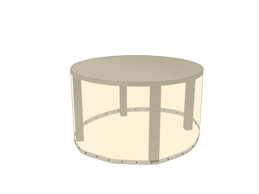 Table de jardin ronde en Protect 670 : La référence en matière de protection étanche Beige ral 1015