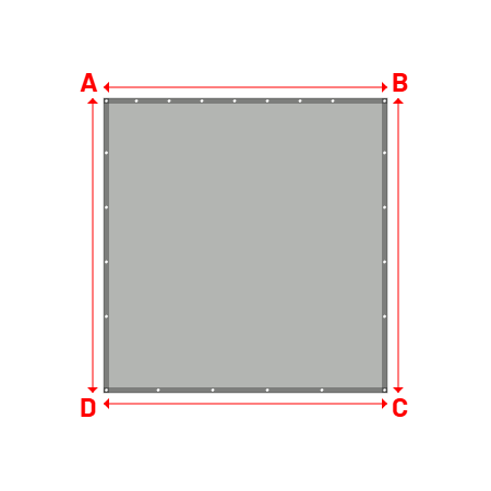 Bâche Rectangle en MaxiProtect 900 : Protection & grammage renforcé Gris agate RAL 7038 - 31071 - 2.60x2.70m